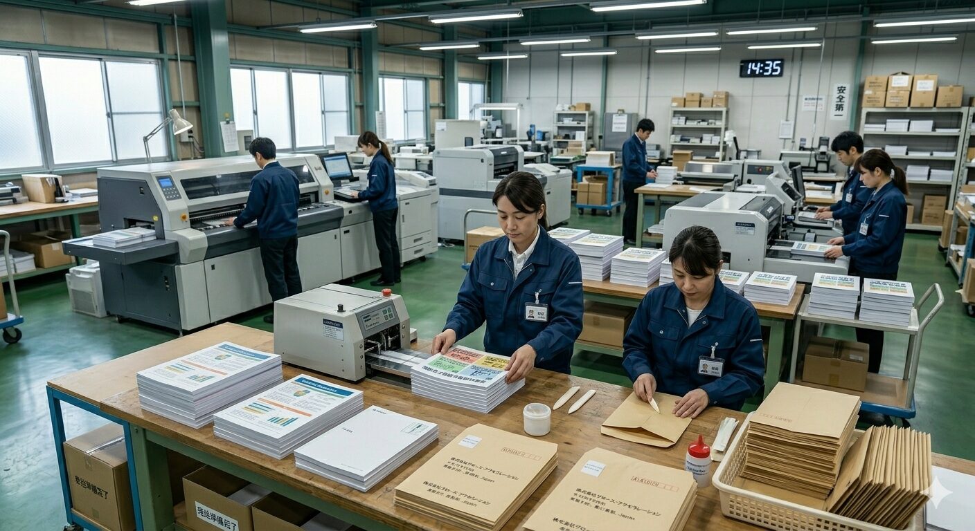 印刷、封入封緘作業イメージ画像
