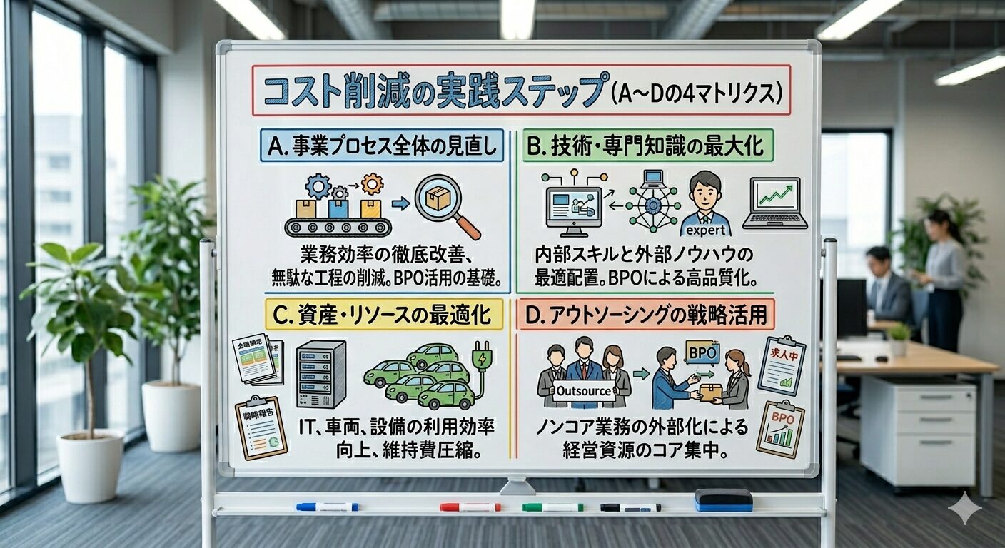 プリントBPOで実践するコスト削減4つのステップイメージ画像