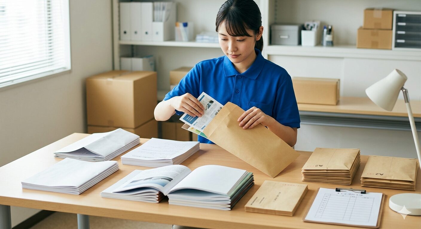 封入封緘作業イメージ画像
