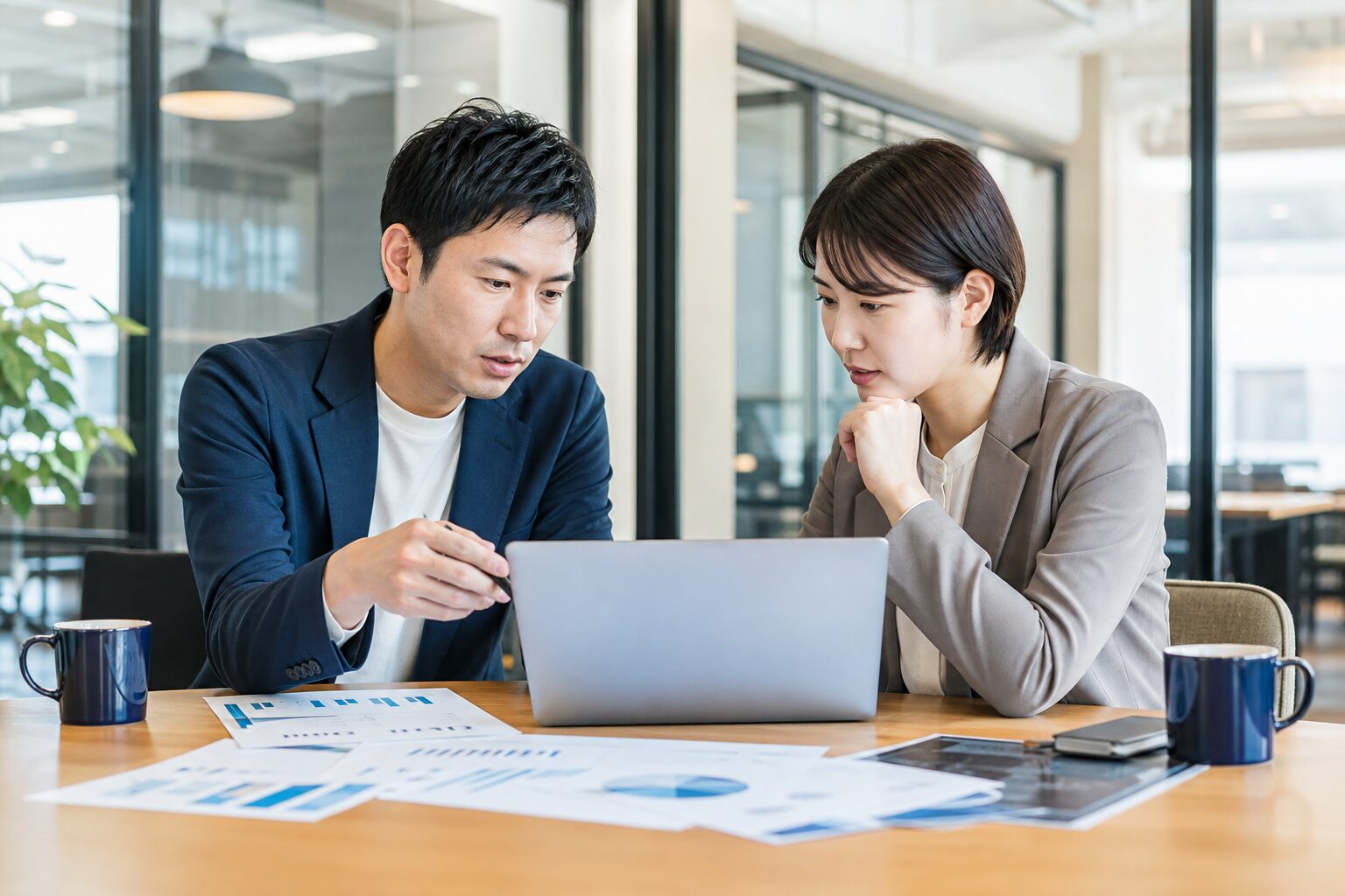 社内で打ち合わせをしているイメージ画像