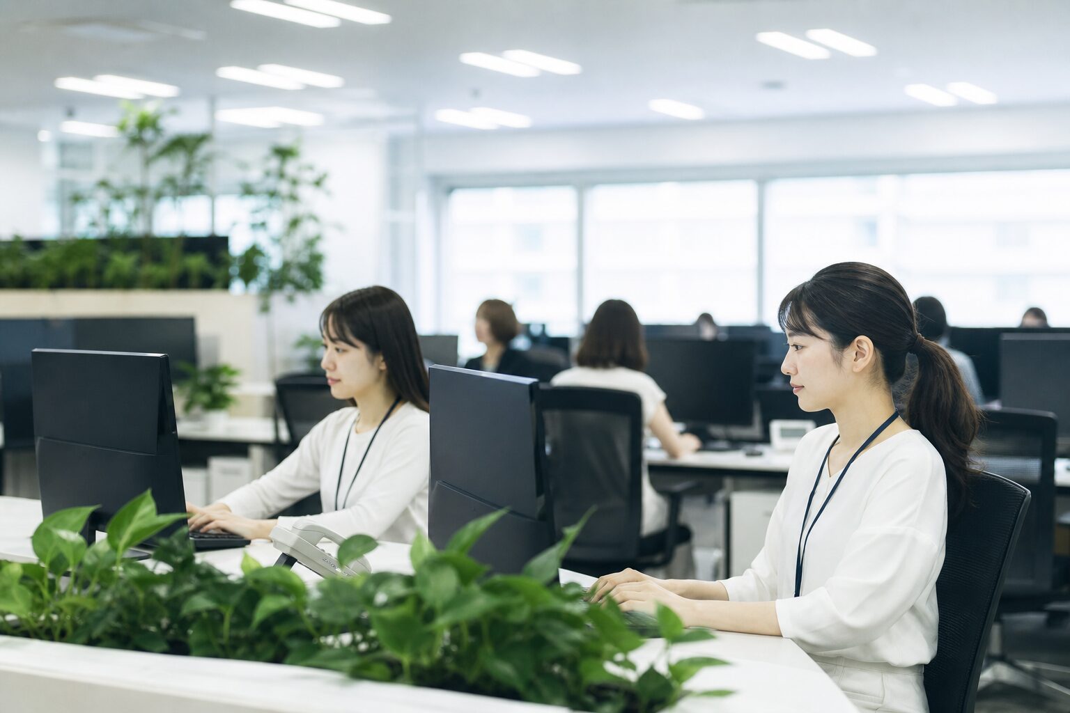 オフィスでパソコン作業をしているイメージ画像