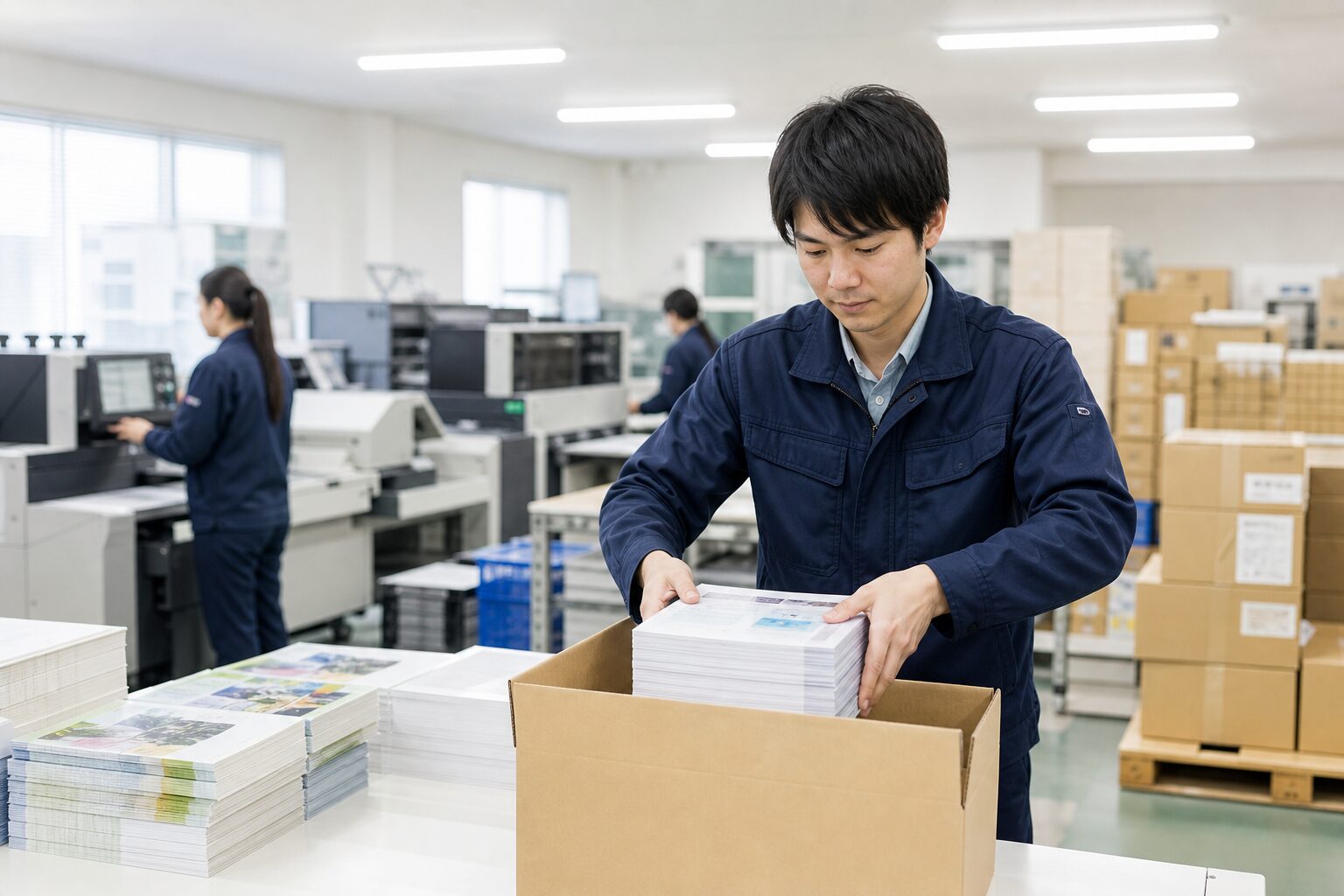 梱包作業をしているイメージ画像