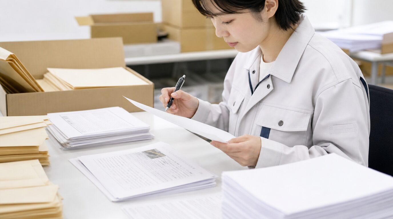 書類の仕様を確認しているイメージ画像