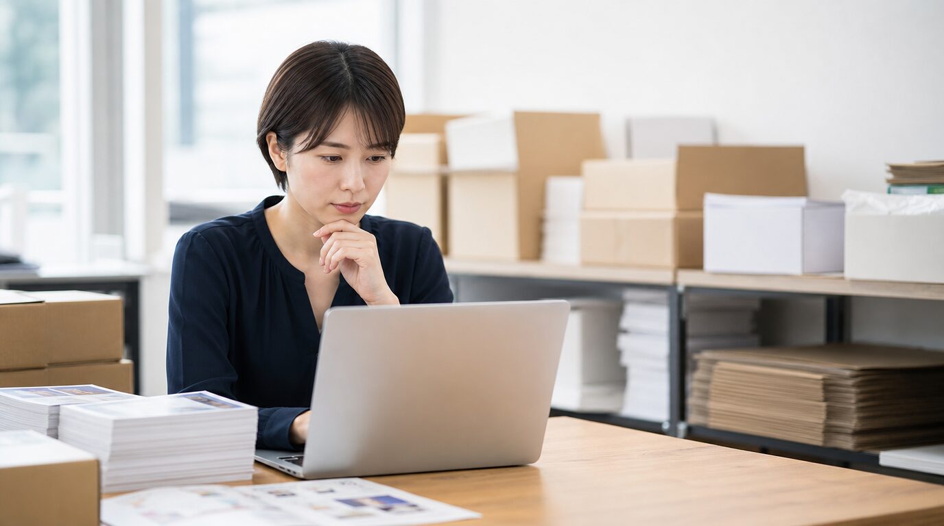 パソコンで見積もりを比較しているイメージ画像