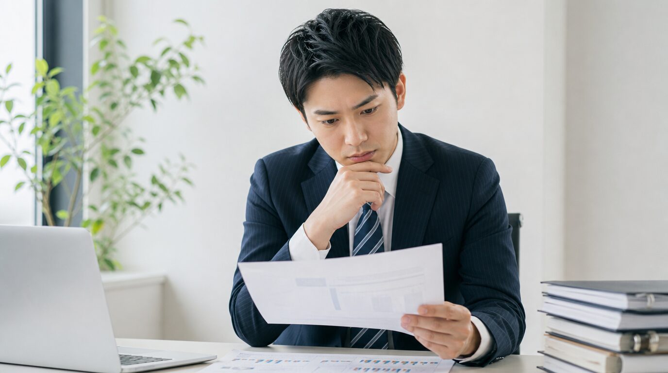 書類をチェックしているイメージ画像