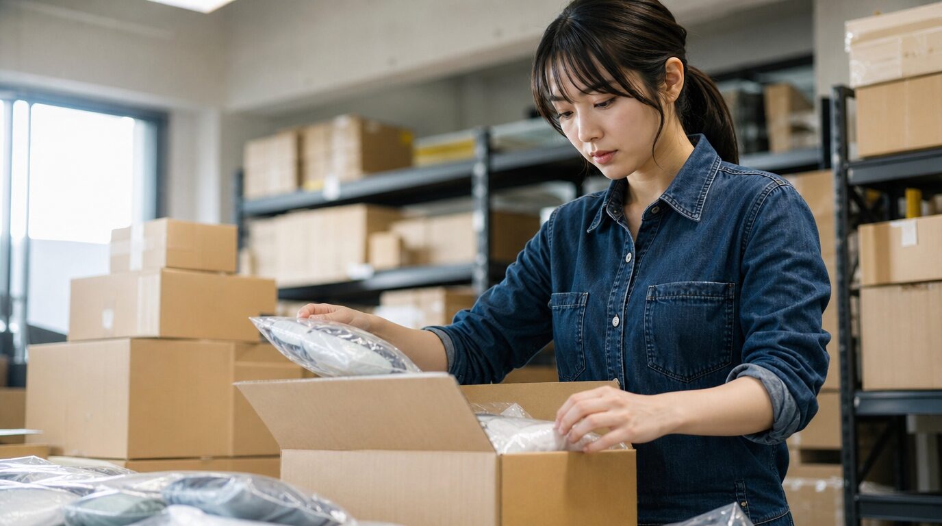作業員がしっかりと検品しているイメージ画像