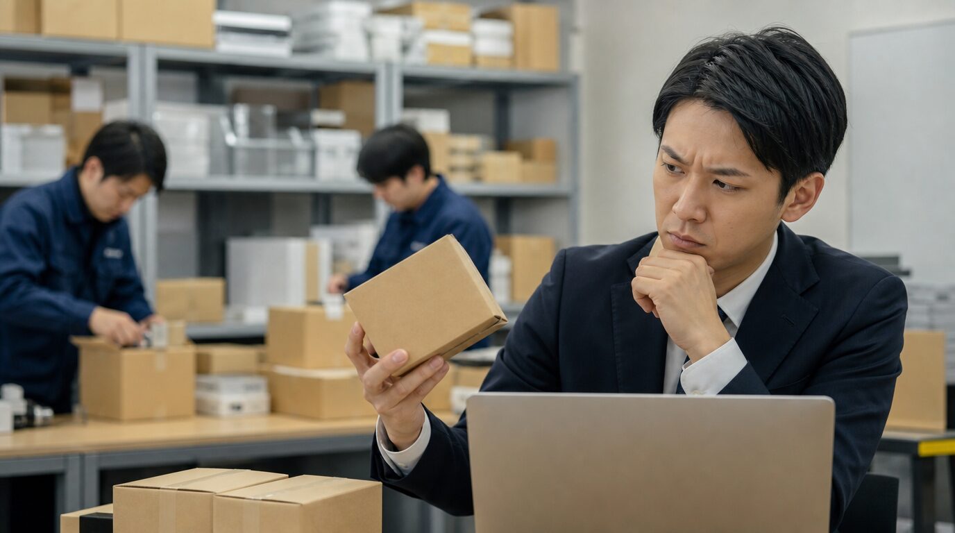 製品の出来上がりに不満を覚えているイメージ画像