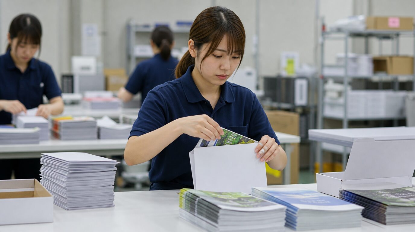 手封入で作業をしているイメージ画像