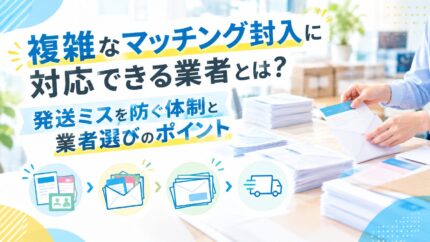 複雑なマッチング封入に対応できる業者とは?発送ミスを防ぐ体制と業者選びのポイント